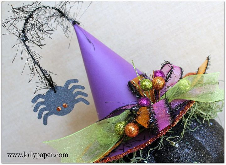 pumpkin witch head halloween craft, crafts, halloween decorations, seasonal holiday decor