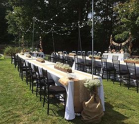 backyard wedding decor snores rustic chic, outdoor living