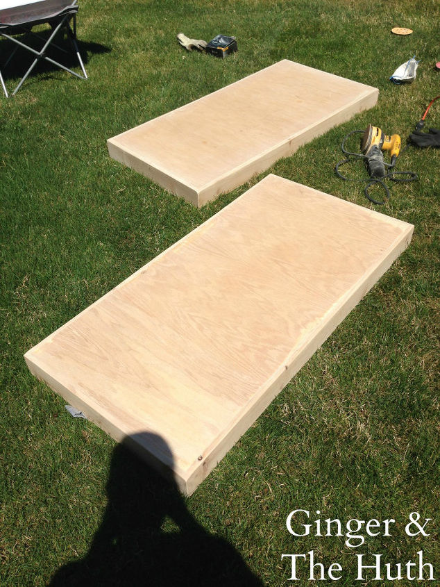 diy recessed cornhole, diy, outdoor living, painted furniture, woodworking projects