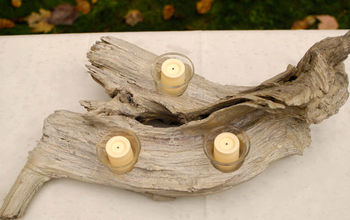 DIY Driftwood Candle Holder