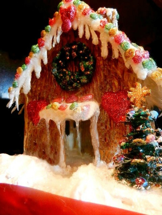 you didn t know you could do this with a glue gun, crafts, This Gingerbread House Is made of only glue