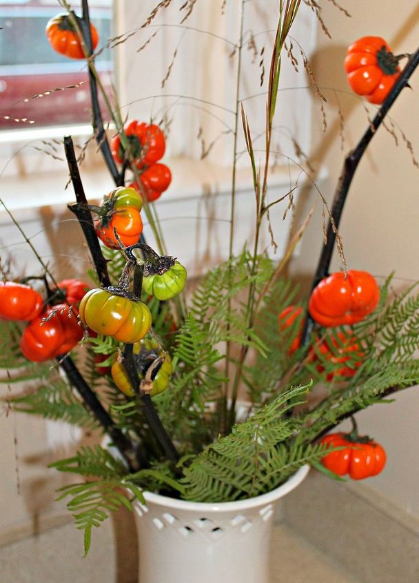 pumpkin tree arrangment fall trader joes, home decor, seasonal holiday decor