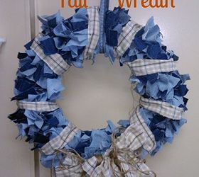 wreaths denim country fall, crafts, wreaths
