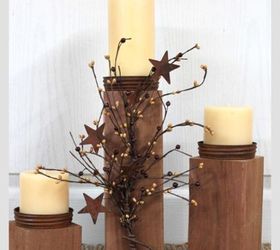 wooden candle holders, mason jars, painting, pallet, repurposing upcycling, woodworking projects