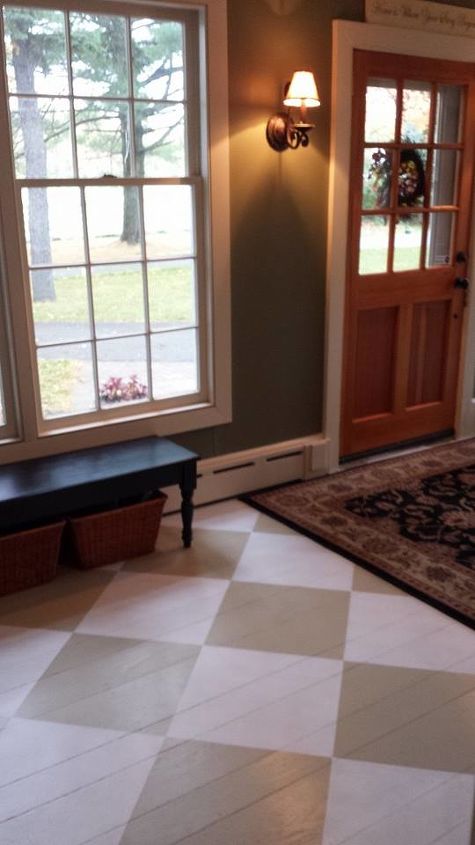 Faux Reclaimed Wood Table Top How-To | Reclaimed wood ... $4.39 Foyer Painted Floor Makeover | Hometalk