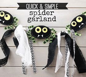 halloween decoration spider garland craft, crafts, halloween decorations, seasonal holiday decor