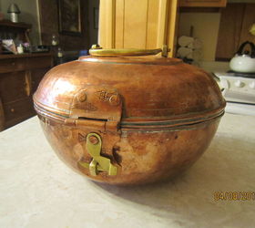 does anyone know what this pot is used for, copper pot with hinged lid and clasp