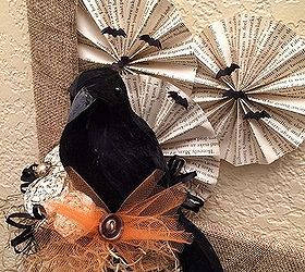 nevermore crow wreath for halloween, crafts, halloween decorations, seasonal holiday decor, wreaths