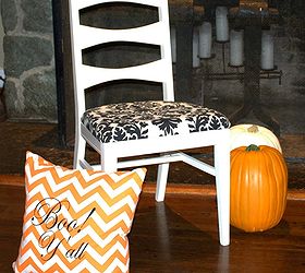 thrift shop chair makeover, chalk paint, painted furniture, reupholster