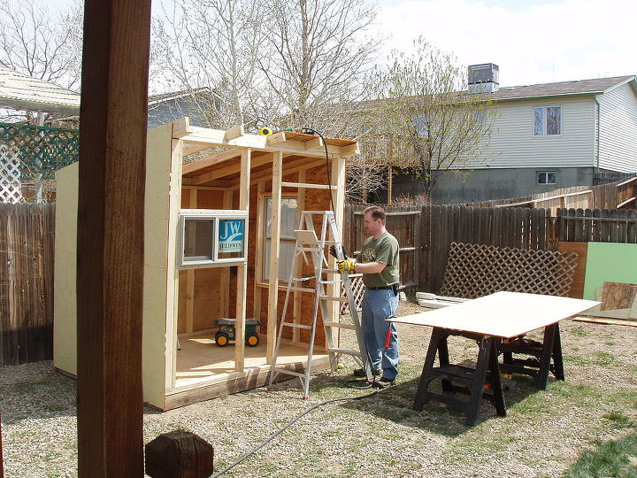 woodworking playhouse garden shed, diy, outdoor living, woodworking projects