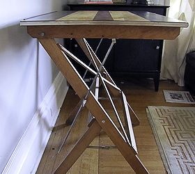 faux inlaid wood technique drafting table, diy, painted furniture, repurposing upcycling, woodworking projects