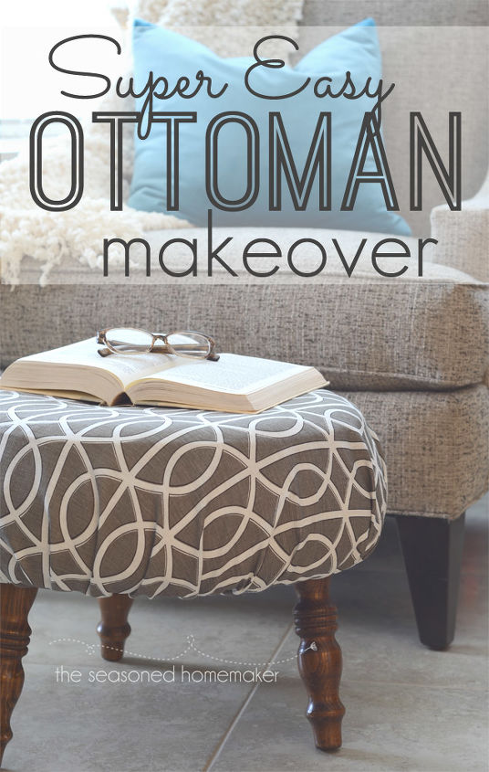 upholstery ottoman makeover easy, diy, rustic furniture