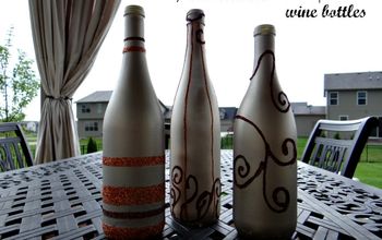  Decoração de outono com garrafas de vinho