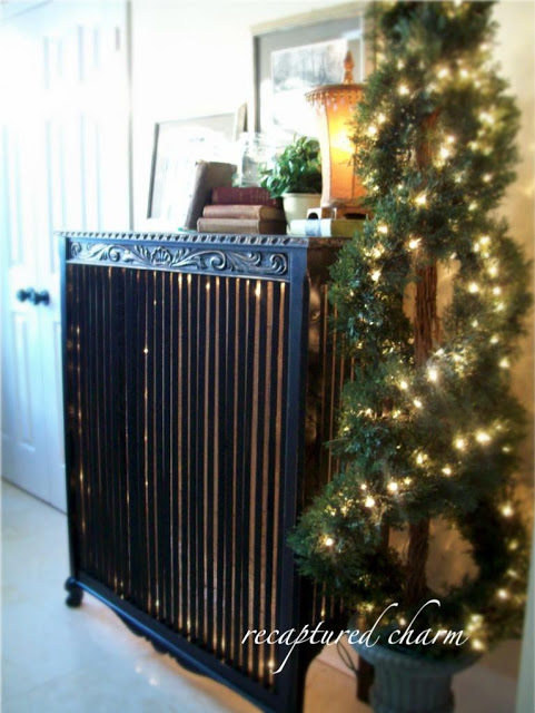 upcycle old radiator cover entryway table holiday, home decor, painted furniture
