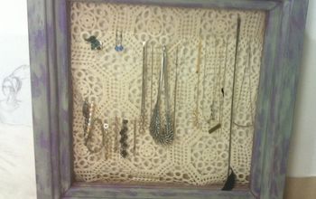 Jewelry Organizer From Old Window Frame - Total Budget $0