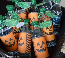 halloween water bottle free printable, crafts, halloween decorations, seasonal holiday decor