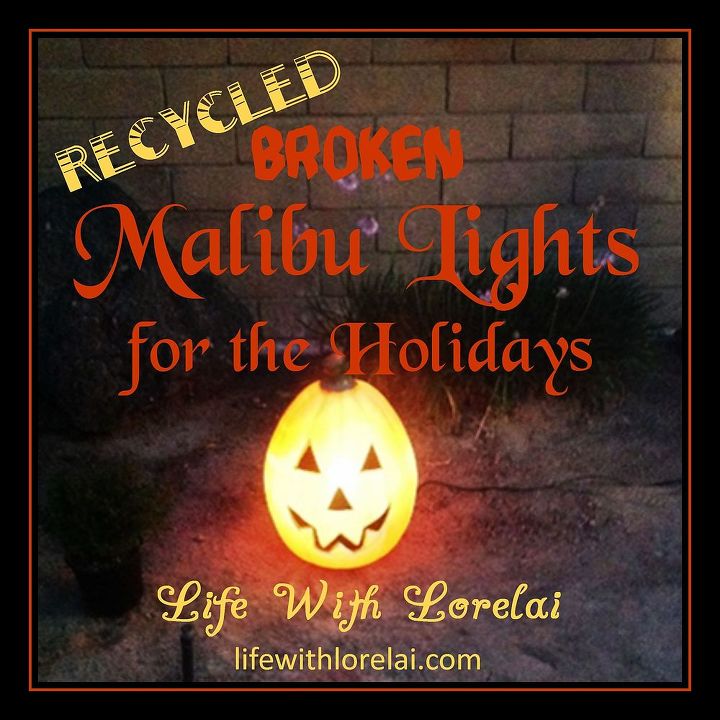 recycle broken malibu lights for the holidays diy, christmas decorations, diy, halloween decorations, how to, seasonal holiday decor
