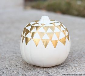 diy gold duct tape pumpkin, crafts, halloween decorations, seasonal holiday decor