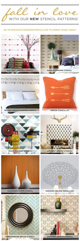 fall in love with our new stencil patterns, crafts, painted furniture, painting, wall decor