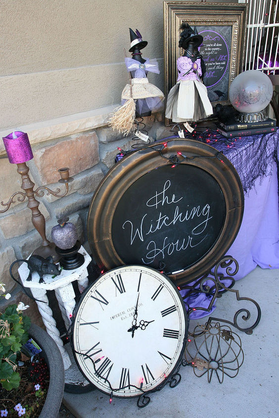 witching hour porch halloween decorations, halloween decorations, porches, seasonal holiday decor
