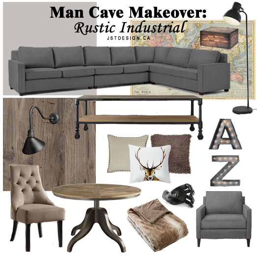 man cave makeover rustic industrial, entertainment rec rooms, home decor