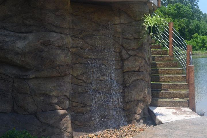 diy concrete retaining wall carved vertical, concrete masonry, diy