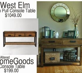 home decor west elm inspired homegoods table makeover, home decor, painted furniture