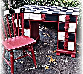 Desk Painted Into Little Boys Checkered Dream Hometalk