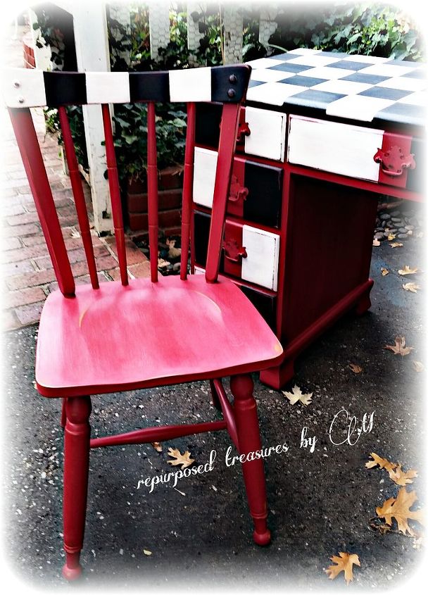 painting furniture desk boys checkers whimsical, bedroom ideas, painted furniture