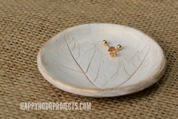 how to leaf imprinted clay dish gold, crafts, how to