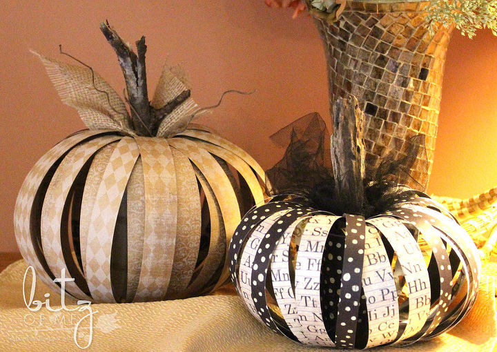 crafts scrap paper pumpkins, crafts, halloween decorations, seasonal holiday decor