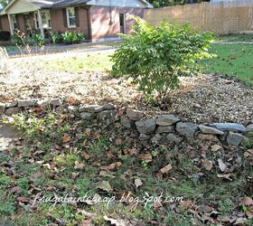 landscaping free material rocks wood chips, curb appeal, gardening, landscape