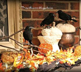 halloween decorations mantel fireplace, fireplaces mantels, halloween decorations, seasonal holiday decor