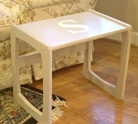 painted furniture monogrammed table makeover, chalk paint, painted furniture