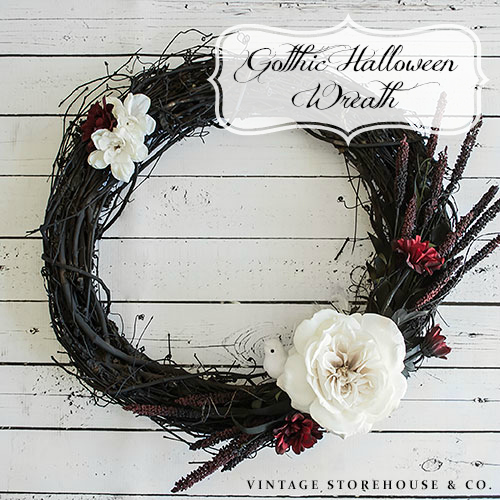 gothic inspired halloween wreath tutorial, crafts, halloween decorations, how to, seasonal holiday decor, wreaths