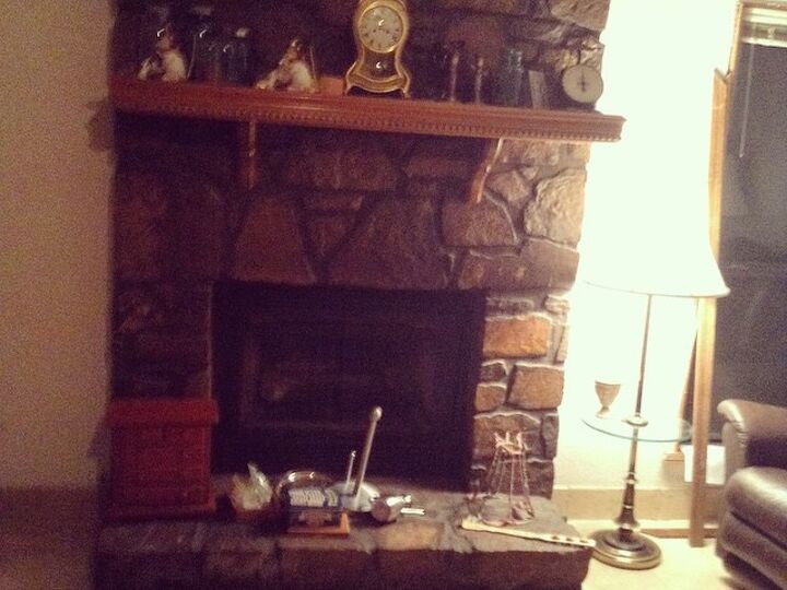 fireplace redo suggestions stone makeover, fireplaces mantels, home decor, wall decor