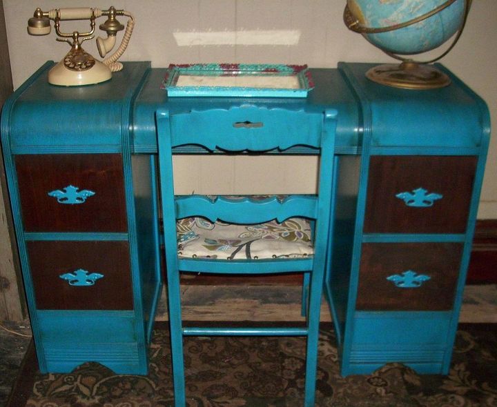 nice color combination, painted furniture