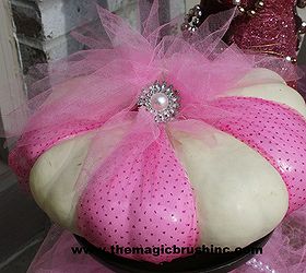 halloween crafts pink pumpkins, crafts, decoupage, repurposing upcycling, seasonal holiday decor