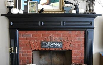 Simple Spooky Halloween Fireplace & Mantel