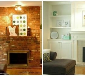 our transformed fireplace before after