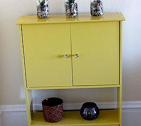 painted furniture yellow thrift store transformation, bathroom ideas, diy, painted furniture, repurposing upcycling, shabby chic