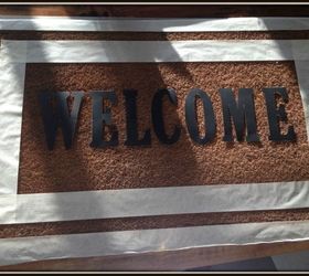 pottery barn inspired welcome doormat, crafts