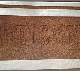 pottery barn inspired welcome doormat, crafts