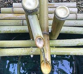 diy clacking bamboo water feature, gardening, ponds water features