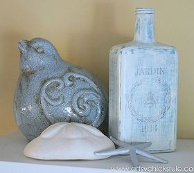 old bottles to new budget friendly decor, chalk paint, crafts, decoupage, home decor, seasonal holiday decor