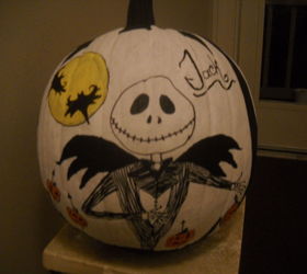 halloween decorations painting pumpkin jack skellington