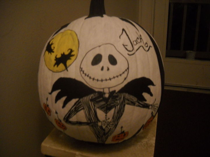 halloween decorations painting pumpkin jack skellington