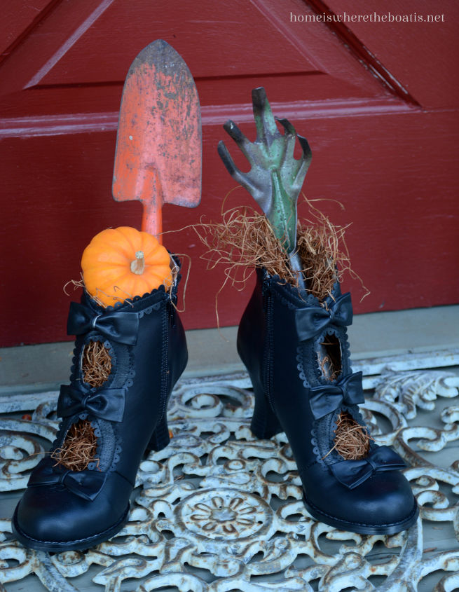 halloween decorations potting shed happy haunting, gardening, outdoor living