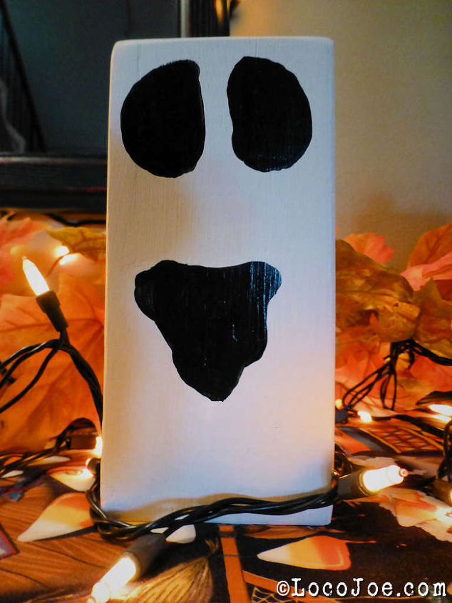 halloween decorations wood painted two by fours, halloween decorations, seasonal holiday decor