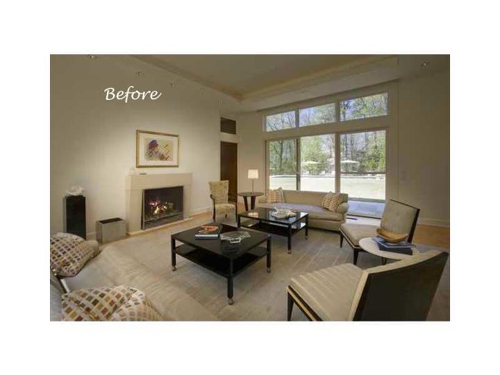 a little fluffing goes a long way before and after of living room, home decor, living room ideas